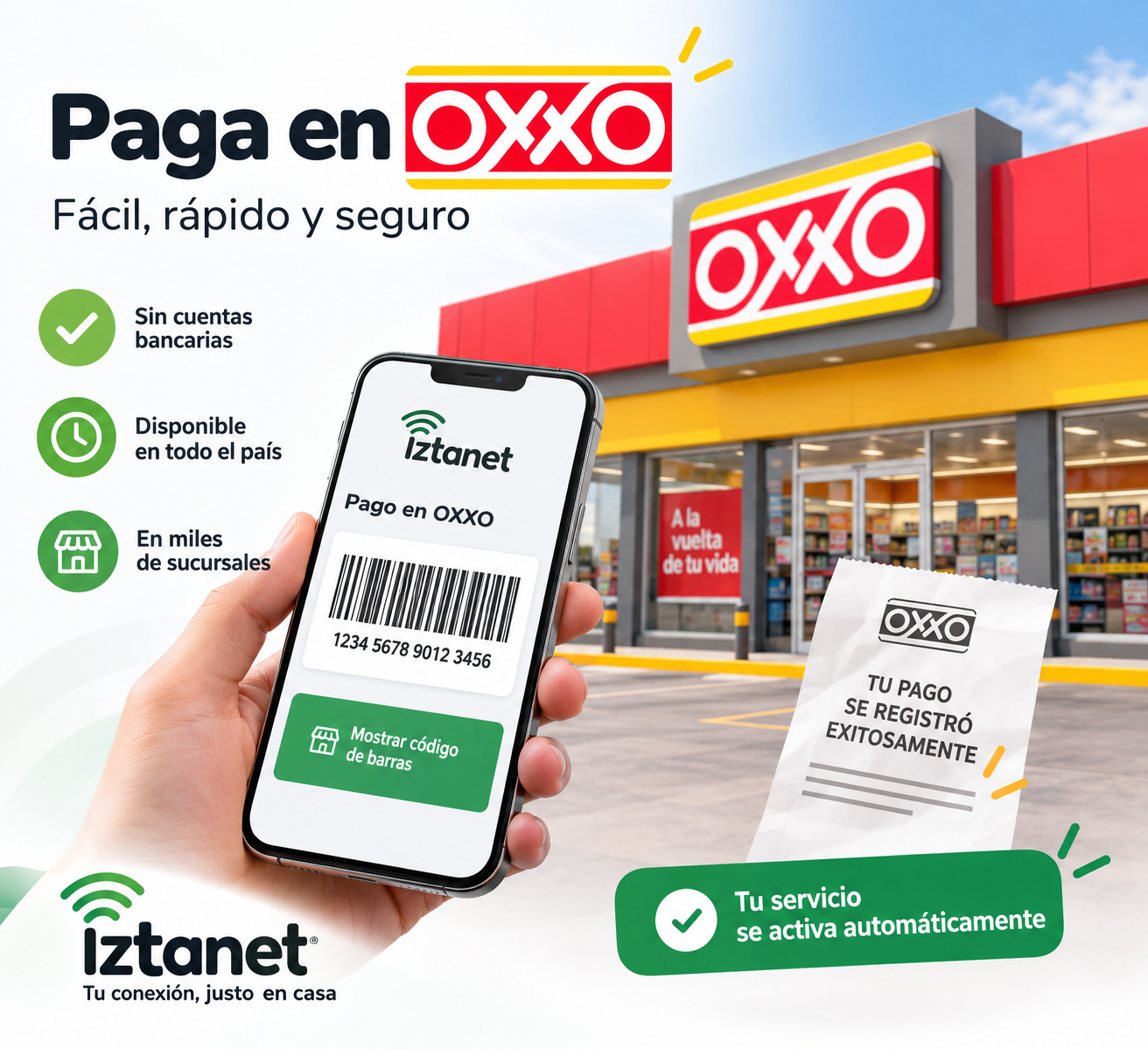 Pago de servicio Iztanet en OXXO